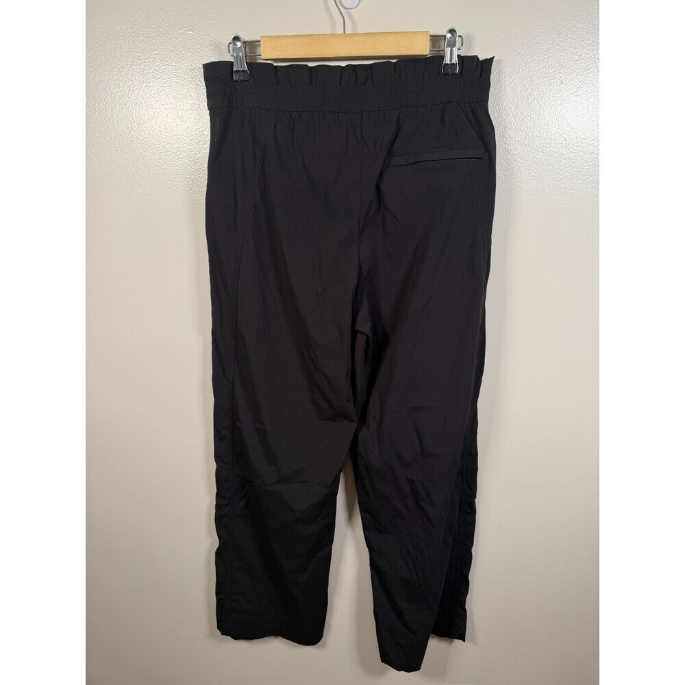 Athleta High Rise Trekkie Parachute Pant Size 10 Black Hiking Trail Ripstop - Picture 3 of 13